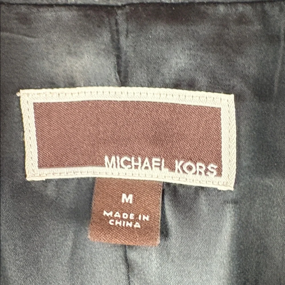 Michael Kors Trench Coat Mens Medium Plaid Wool‎